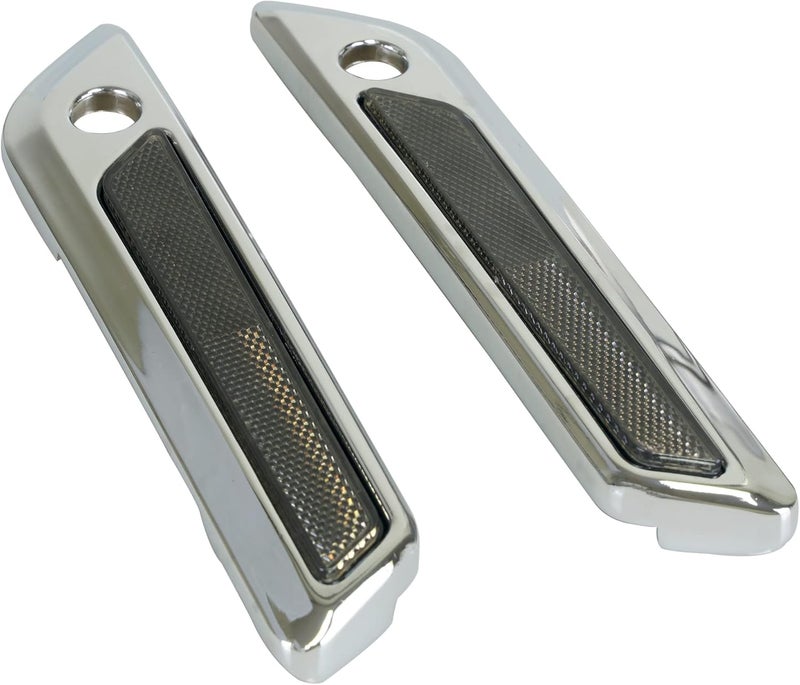 SWESGI Saddlebag Hinge Latch Covers Fit for Harley 2014-2023 Touring Street Electra Road Glide King FLHX FLHR FLTRX FLTRX Ultra FLTRU FLHTCU FLHTKSE (Chrome+Gray) - Image 3
